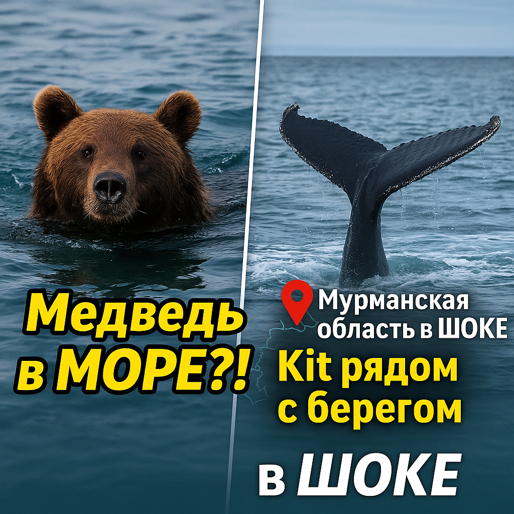 🐻 Медведь в МОРЕ?!