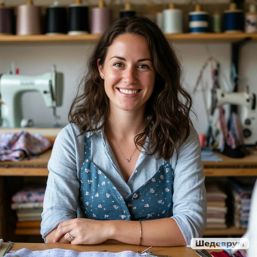 Лиза и её швейное производство. Сделано в Шедевруме.