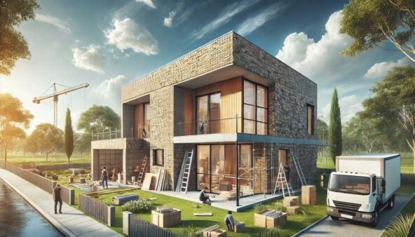 Современный кирпичный дом