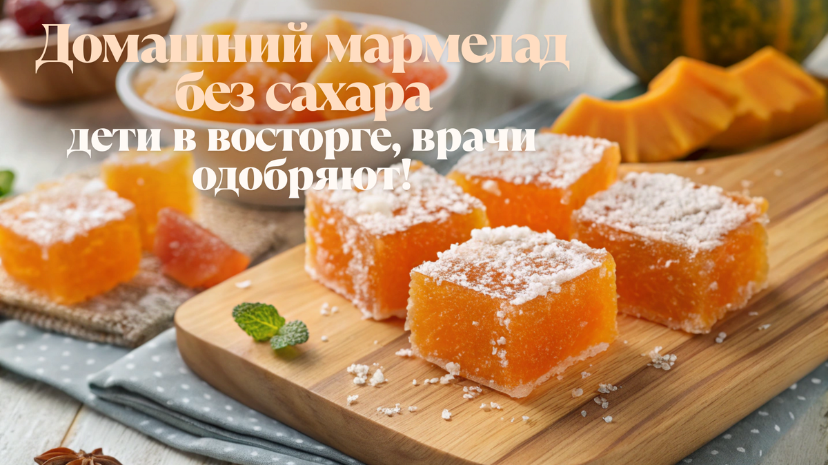 домашний десерт тыквенный мармелад без сахара 