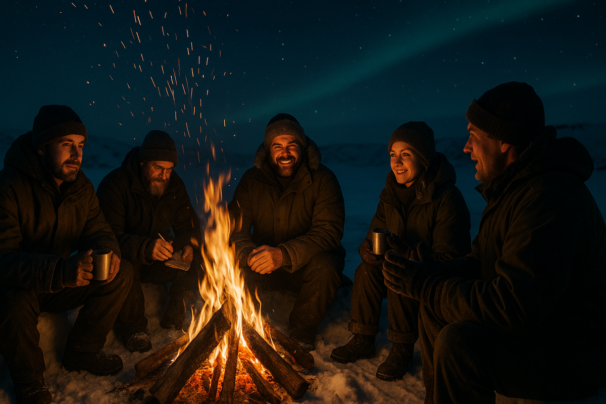 Огонь в пустоте. На Севере — не греешься, а выживаешь душой.