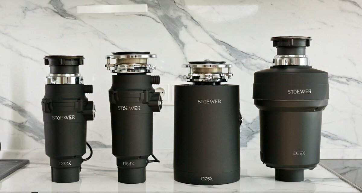 Измельчители пищевых отходов с разной мощностью