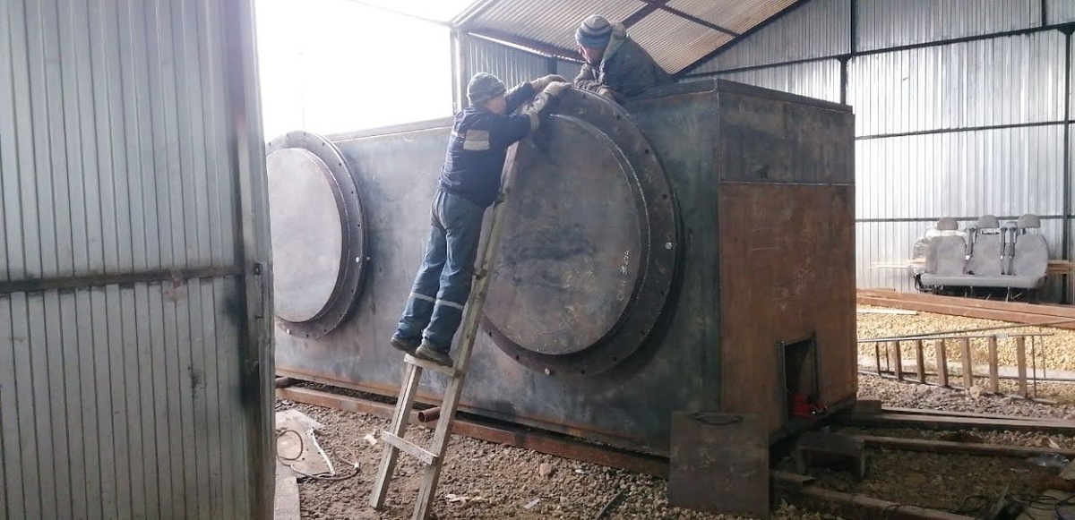 Углевыжигательная печь ООО Экосинтез.