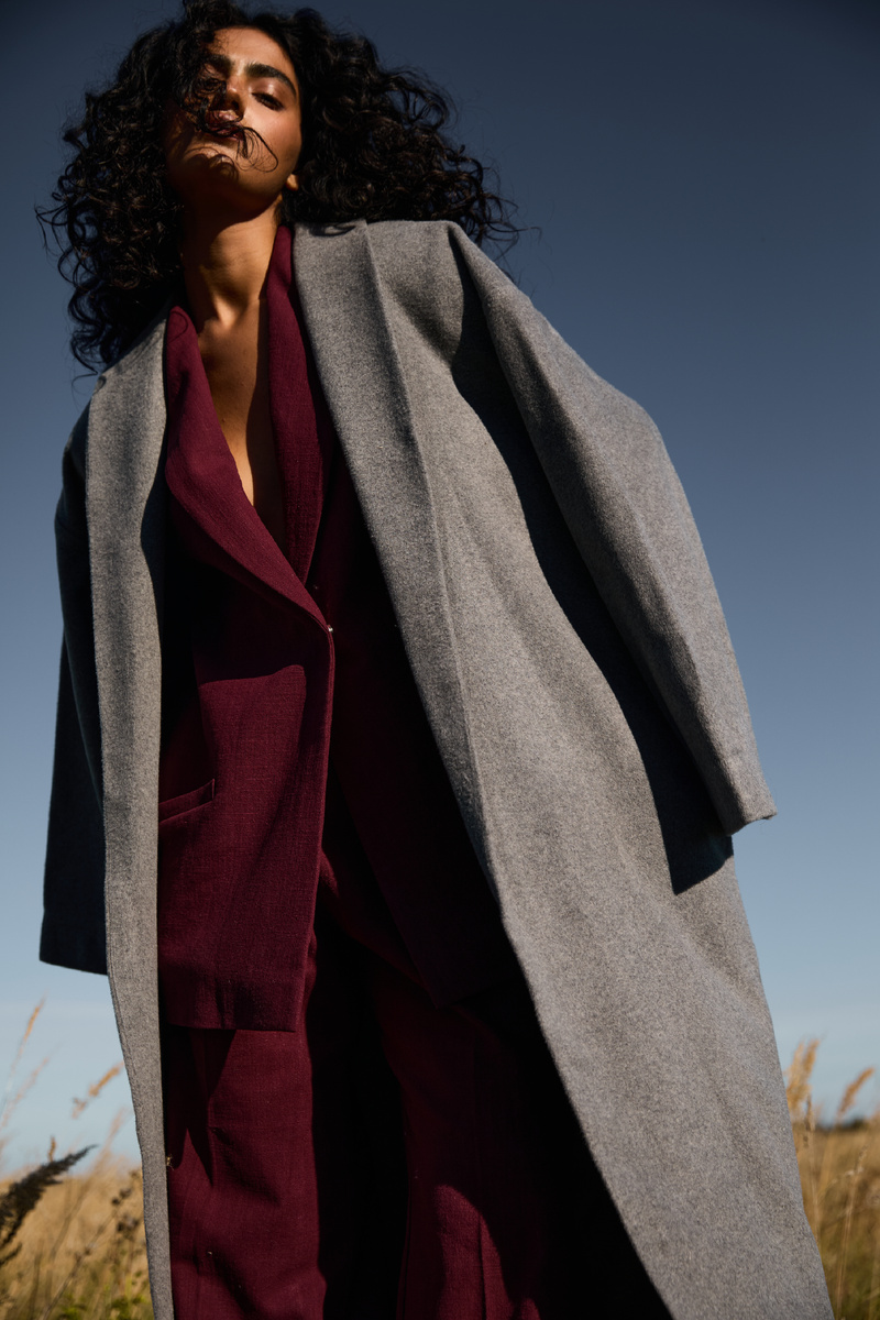 Пальто из 100% шерсти - nahalate