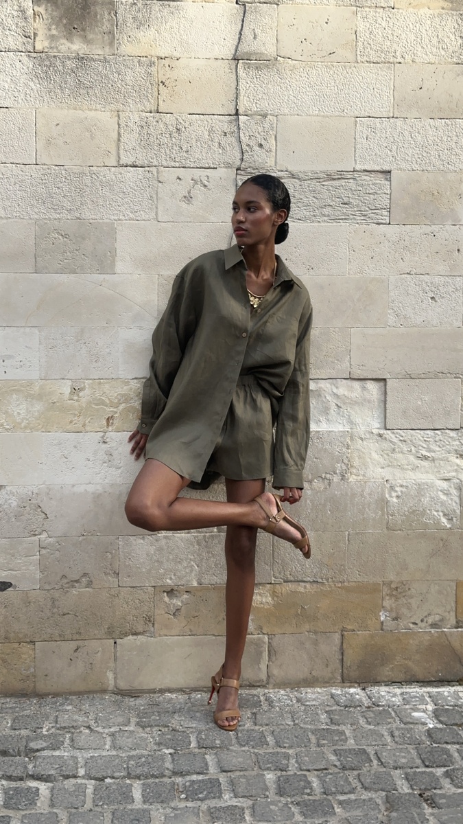 Рубашка и шорты из 100% премиального льна - nahalate