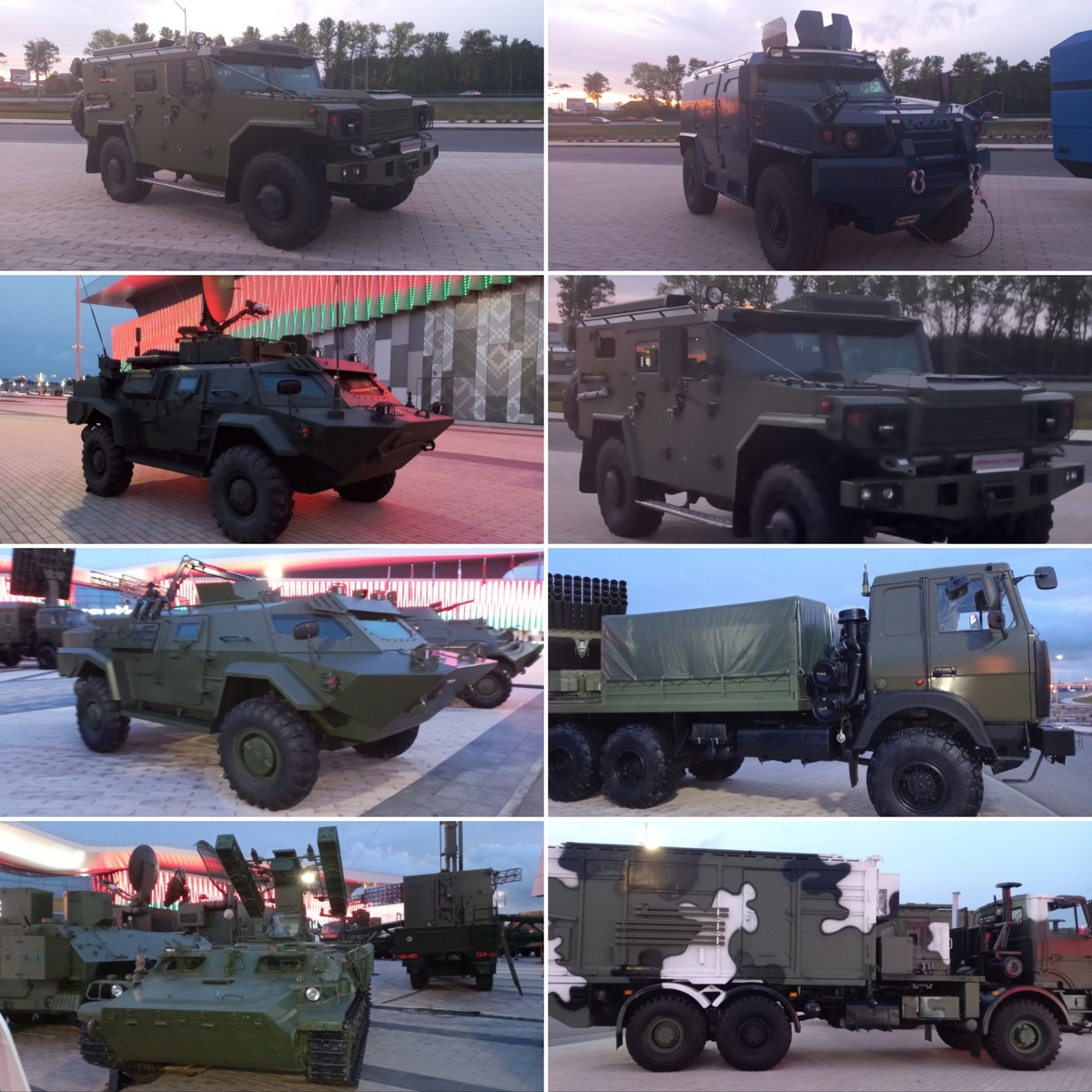 Военная спецтехника на выставочной экскурсии 