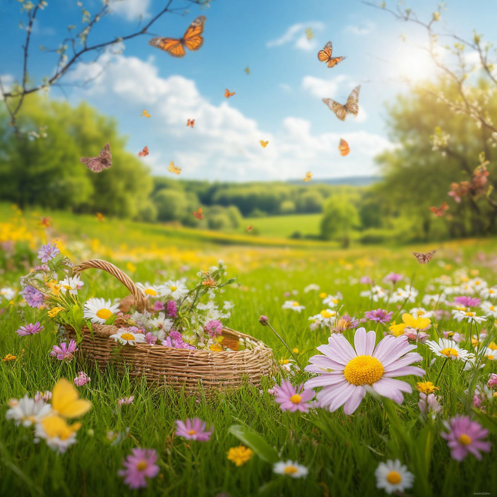 Сгенерировано ИИ. Летняя поляна.