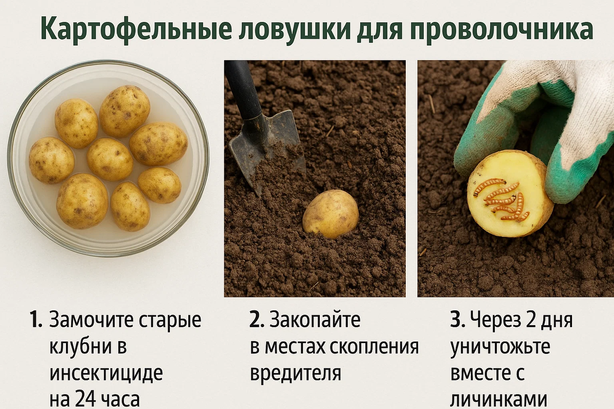 Картофельные ловушки для проволочника