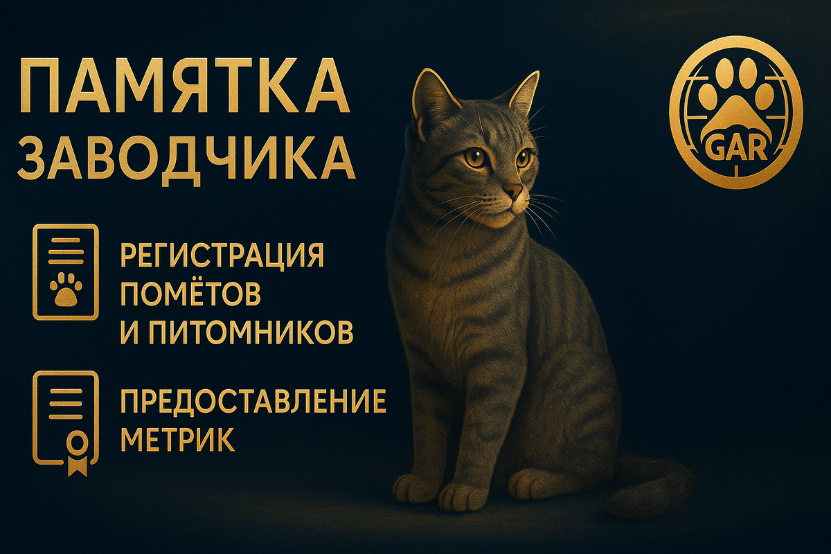🖋 GAR — Гарантия Чистоты Породы, Прозрачности и Ответственного Разведения.