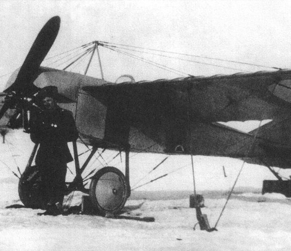 Самолет-разведчик «Терещенко № 5бис» на фронте. Зима 1914-1915 гг.