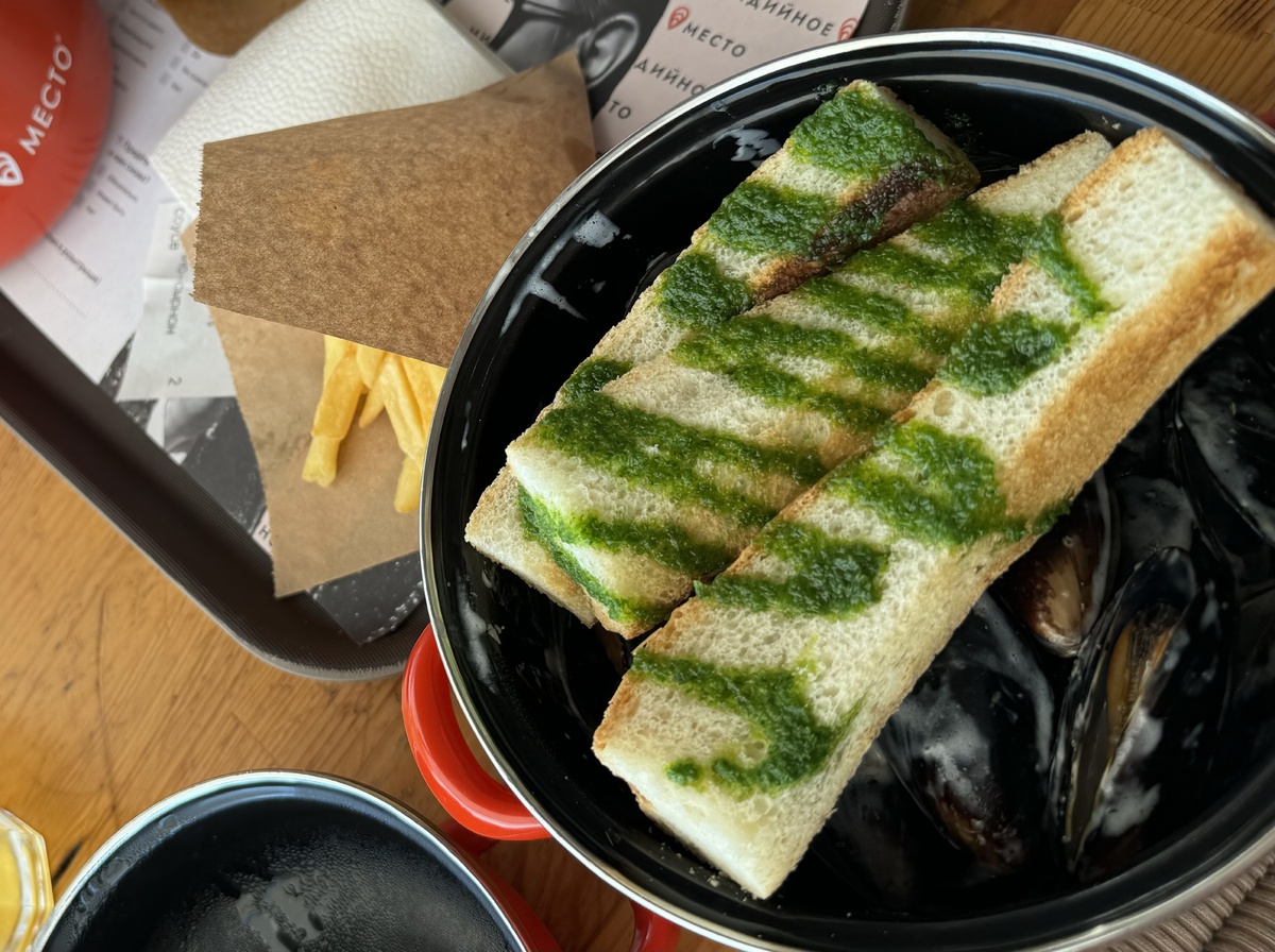 Мидии в сливочном соусе