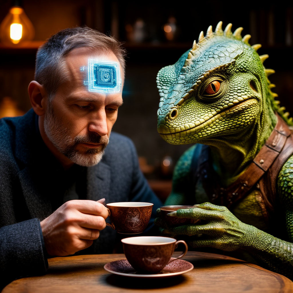  Спасибо нейросети Алисе, за картинку. (Она кстати, то-же сделанна рептилойдами, вы знали?-)