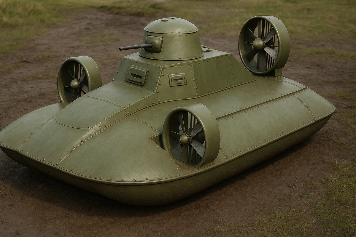 Летающий танк по мнению нейросети. Сгенерировано при помощи ChatGPT.