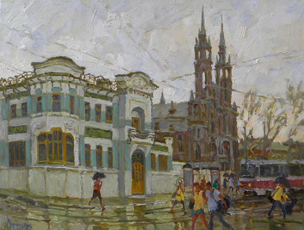 Николай Лукашук "Дом Курлиной" 2017 холст, масло 80х100