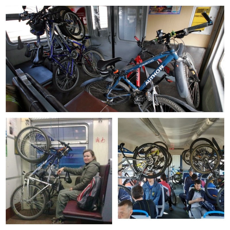 1. Мы перевозили велосипеды как могли