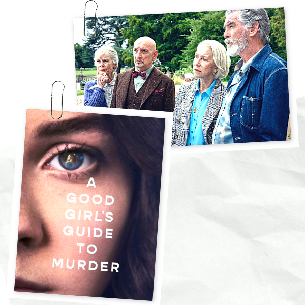 Кадр из "Клуб убийств по четвергам" и заставка к сериалу "Хороших девочек не убивают"