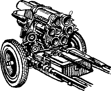 Реактивный  15-см Nb.W 41, вид сзади. Из книги В.Шунков "Оружие Вермахта"