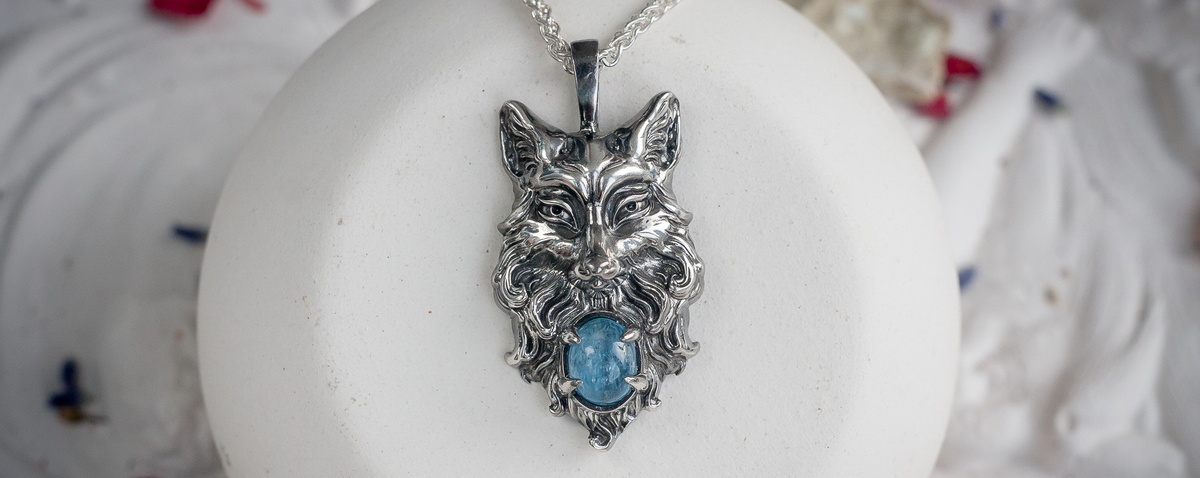 Серебряная подвеска с аквамарином «Инари»