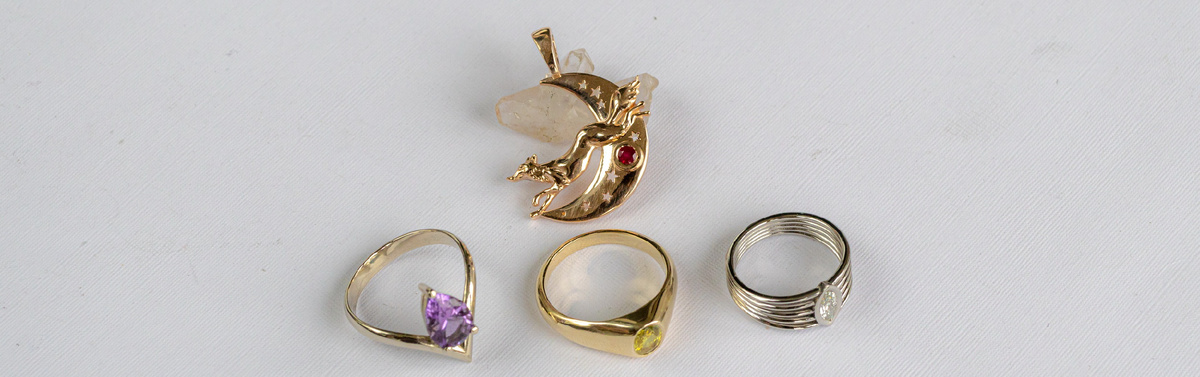 Золотой кулон с лисой и рубином «Огненная»