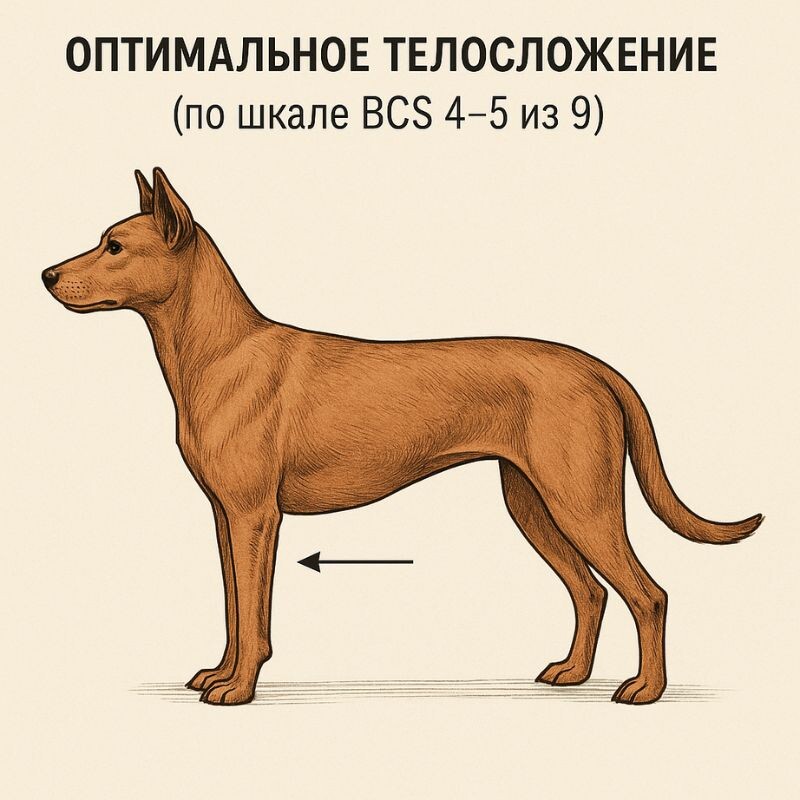 Оптимальное телосложение по шкале BCS (Body Condition Score)
