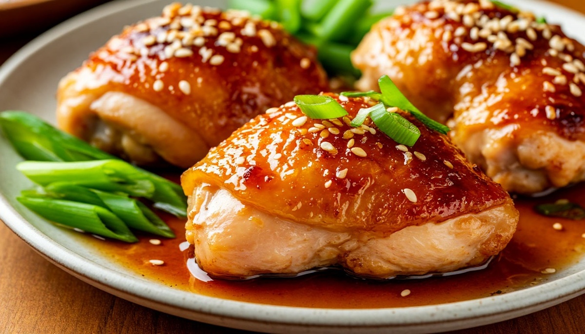 Куриные бёдрышки в медово-соевом соусе в духовке