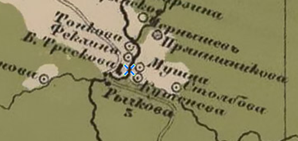 Фрагмент карты Стрельбицкого.