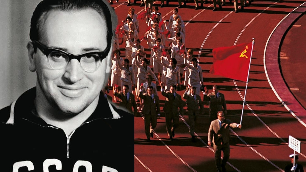 Юрий Петрович на открытии Олимпийских игр в Токио 1964 год. 