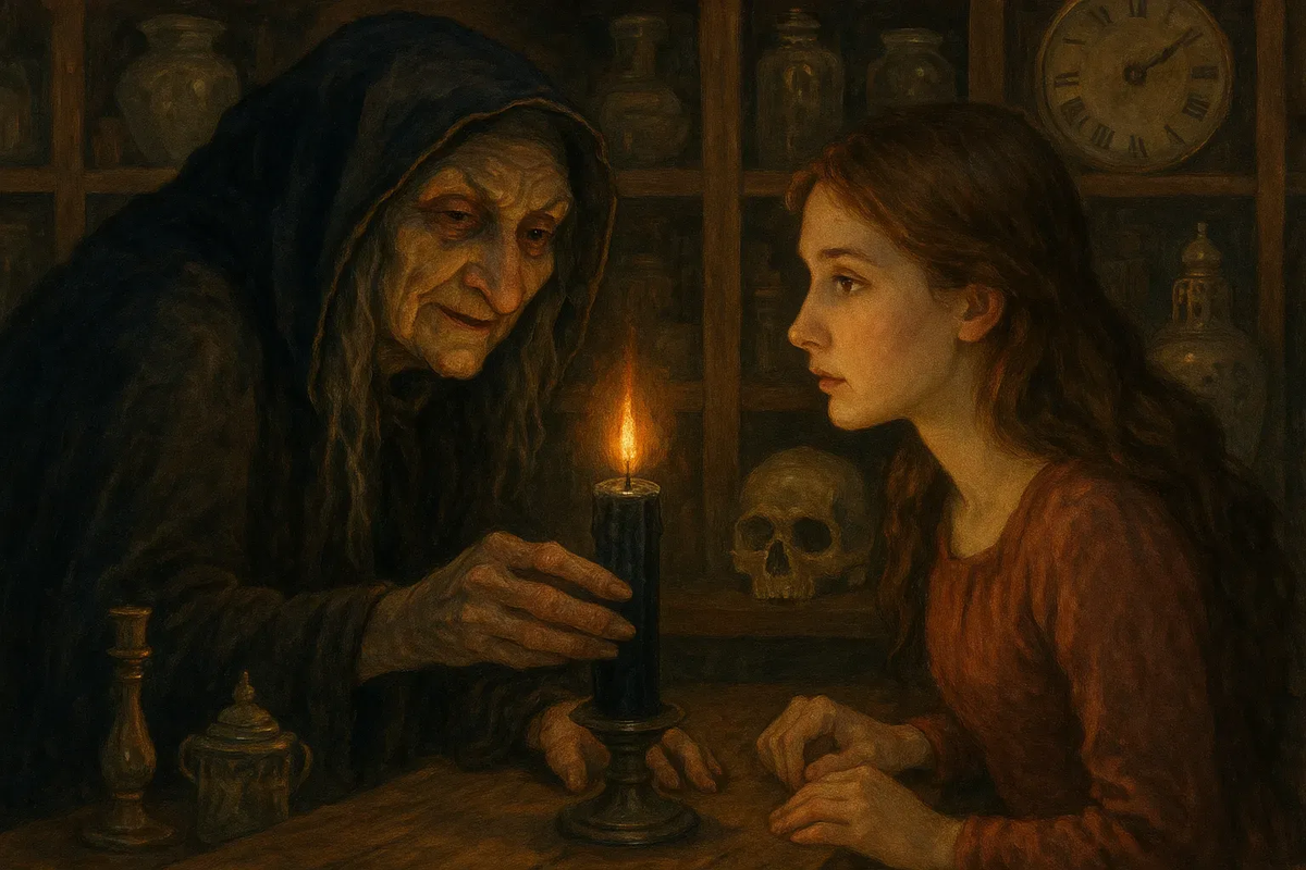 Последняя свеча мадам Морены. Картинка из личного архива автора. "Сила Свечи"@