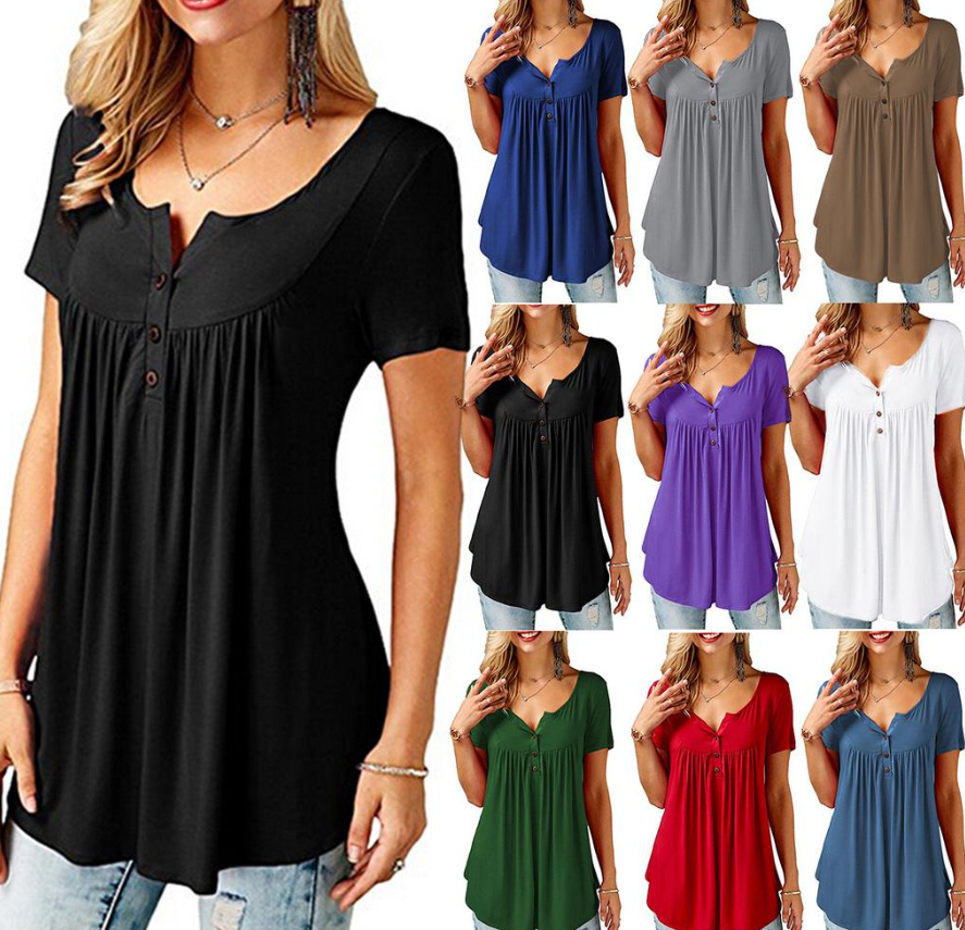 Удобная Блузка-Туника с коротким рукавом