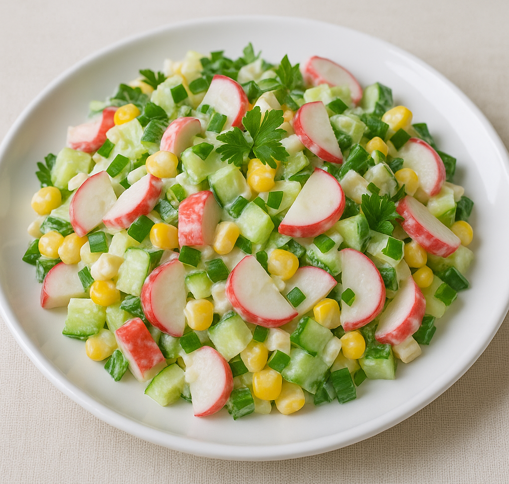 Салат "Весенний" с крабовыми палочками