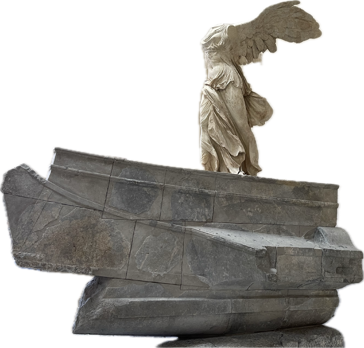 Монумент Победы с Самофракии (The Winged Victory of Samothrace). Работа родосского скульптора из Лартоса