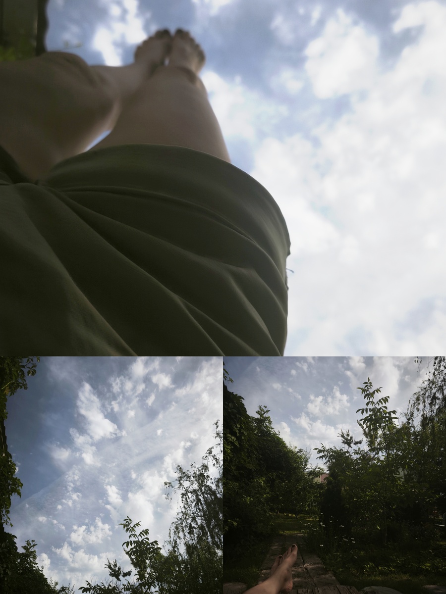 Хотелось бы четкого фокуса на небе, но тут уже не до нюансов, не свалиться бы, одной рукой держу себя, другой телефон