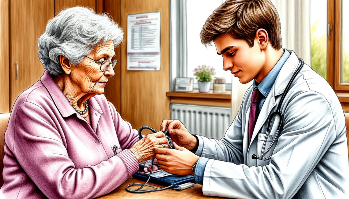 Бабушка на приеме у врача. Шедеврум