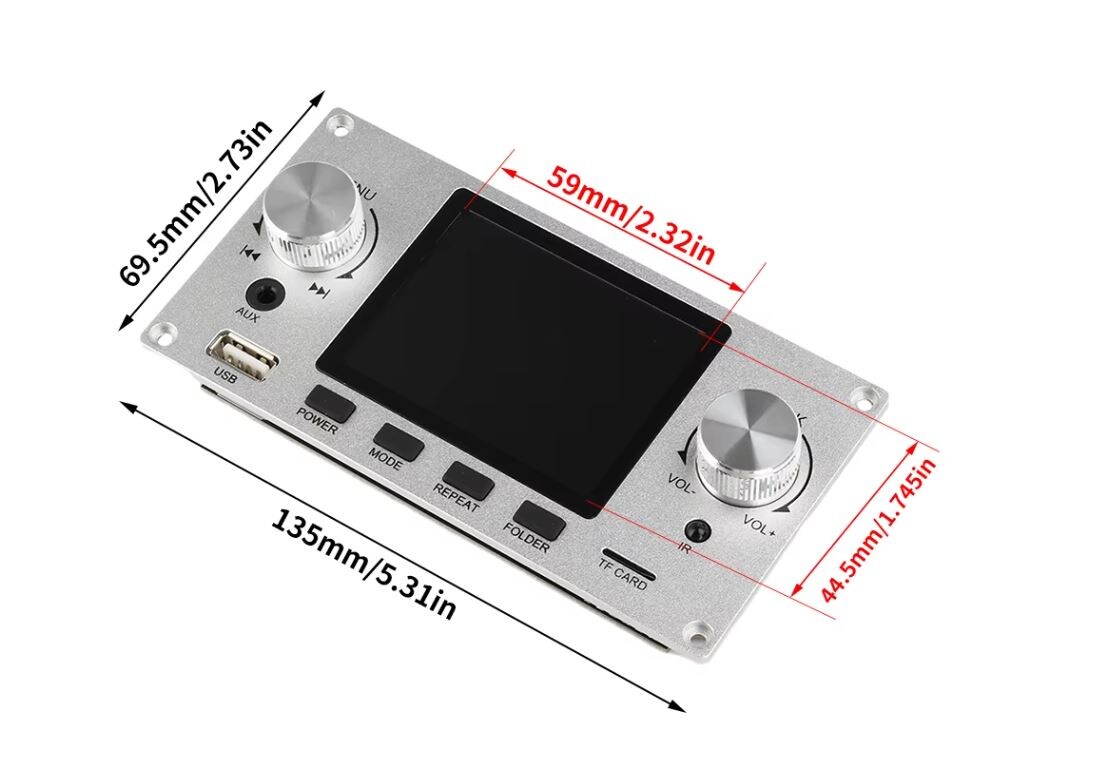 2. Панелька KCX TFT2.8 PLAYER02_V2.3 с цифровым выходом i2s