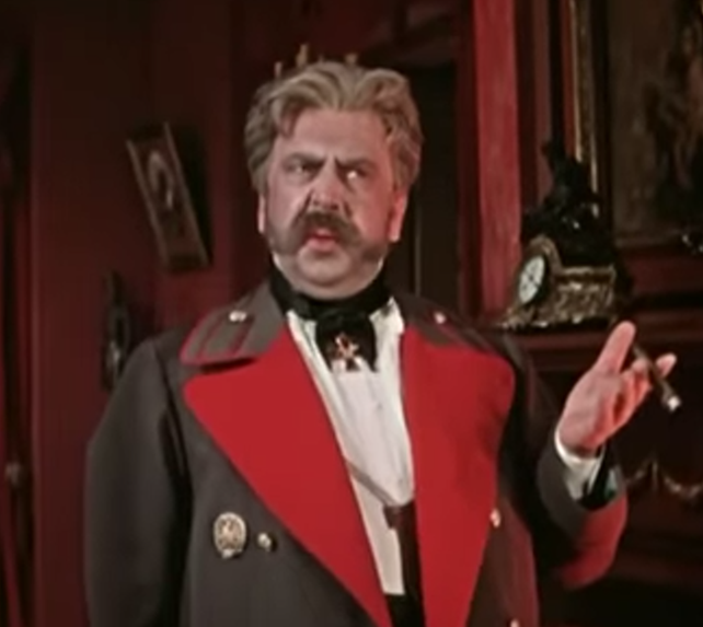 Николай Викторович Пажитнов в роли генерала Епанчина в советской версии экранизации романа Ф.М. Достоевского "Идиот"