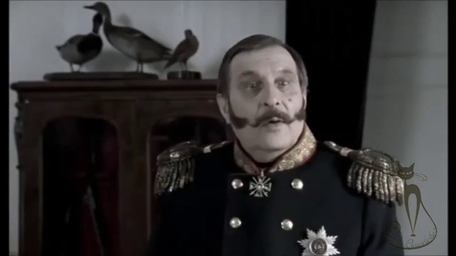 Олег Валерианович Басилашвили в роли генерала Епанчина в современной экранизации романа 