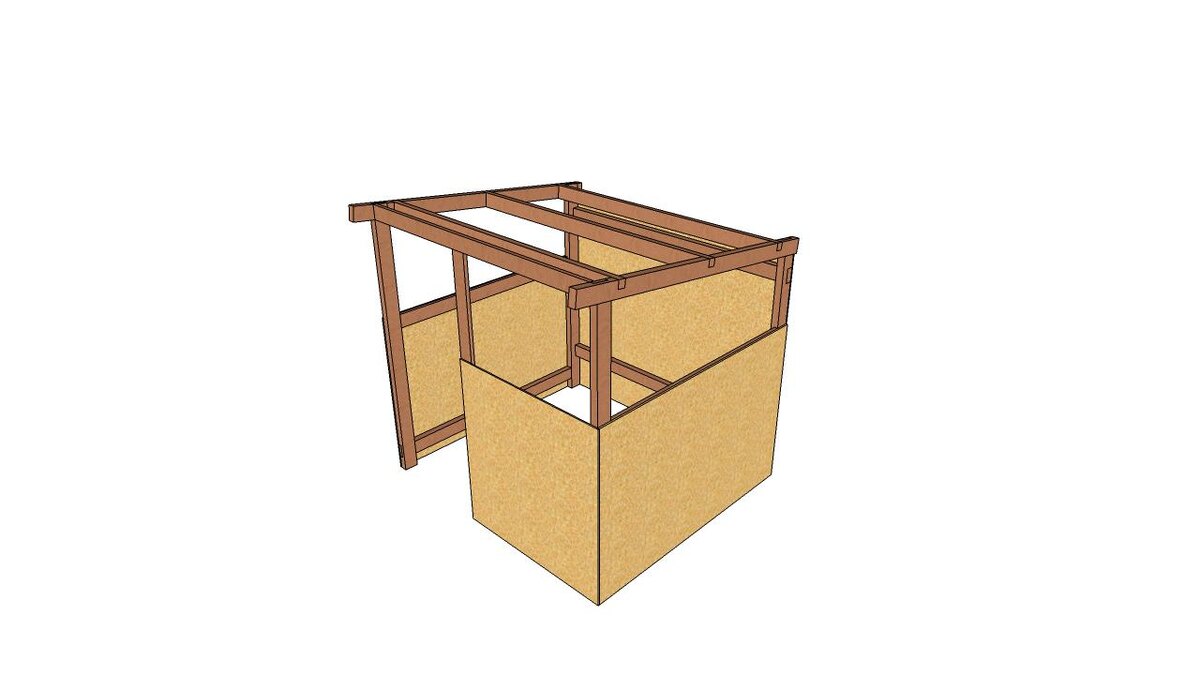 3D макет птичника в программе SketchUp
