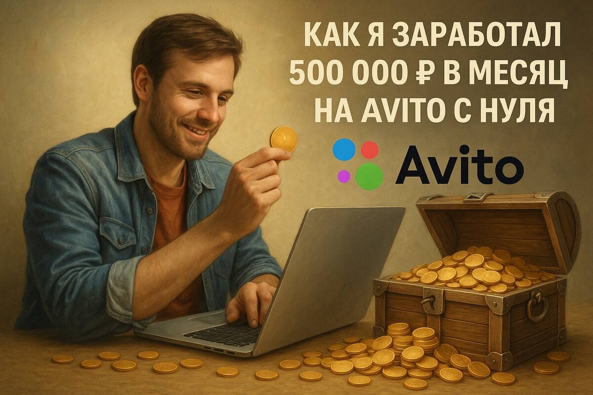 Как я заработал 500 000 ₽ в месяц на Авито с нуля — и как можешь ты (даже если никогда ничего не продавал)