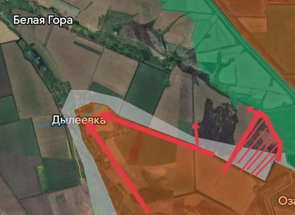    Карта СВО. ВС РФ прорвались к Дылеевке.