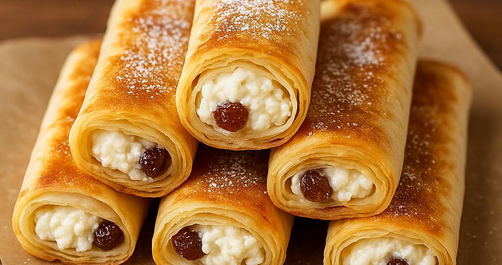 Сладкие трубочки ИЗ ЛАВАША с творогом и изюмом — как пирожки, только без теста