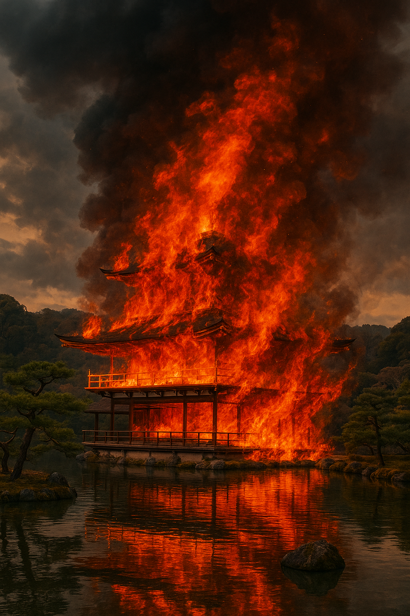 В 1950 году. Молодой монах. Поджог.