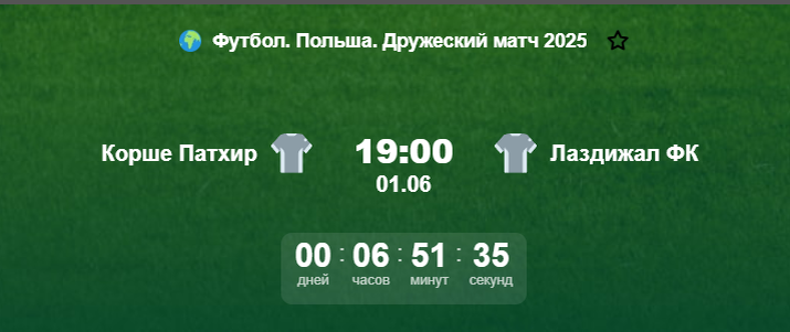 Футбол.  Польша. Дружеский матч 2025 