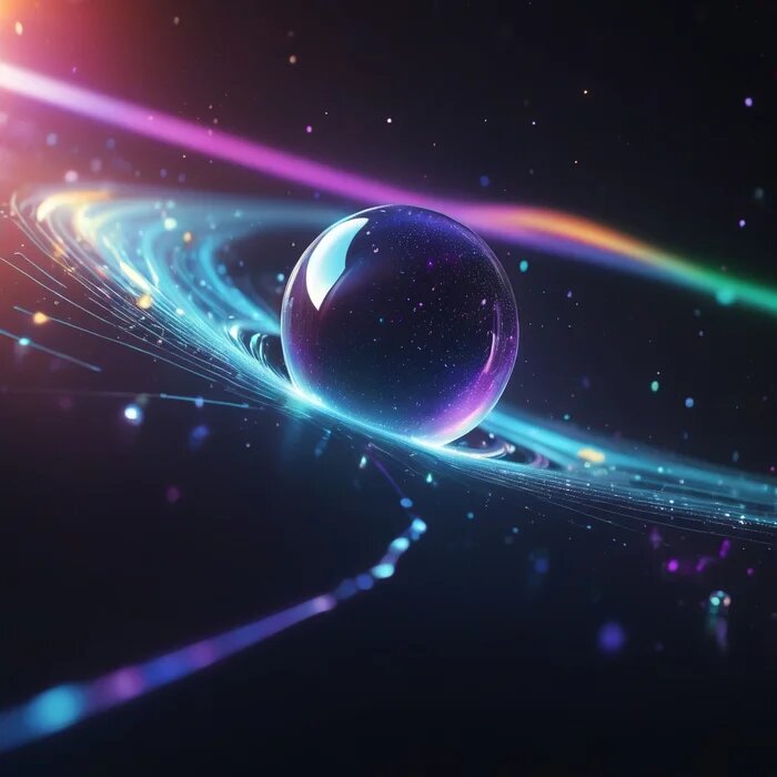 Разумная капля страпельки, катящаяся по космической трассе, оставляющая за собой мерцающий след из странглетных частиц