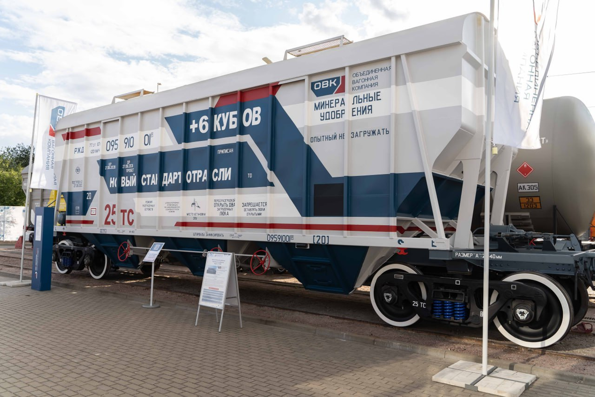 Минераловоз модели 19-9591 с осевой нагрузкой 25 тс. Источник: Алексей Столчнев/ROLLINGSTOCK