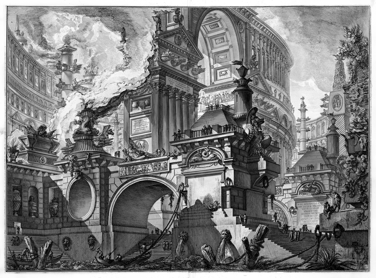 Фронтиспис. Часть широкой великолепной гавани. 1750–1751 г. Piranesi. Parte di ampio magnifico Porto. 