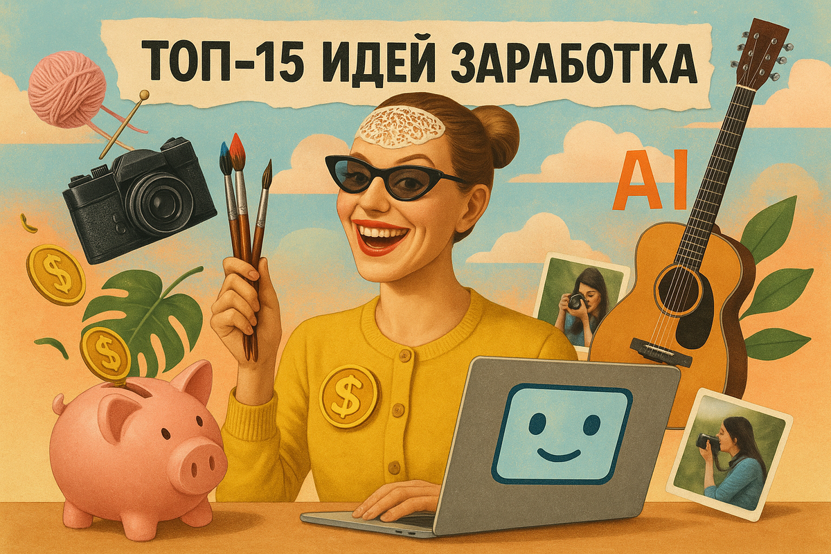 Топ-15 идей заработка на любимом хобби в 2025 году с помощью искусственного интеллекта