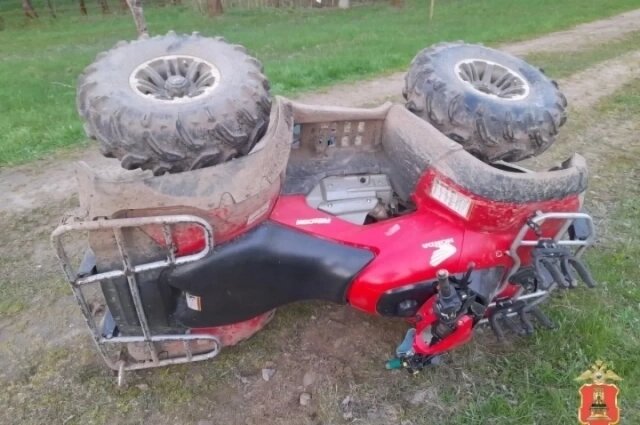    Тот самый квадроцикл, на котором опрокинулась 9-летняя девочка. Фото: УГИБДД Тверской области