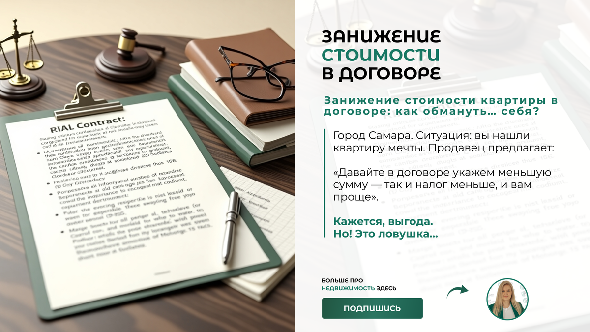 Занижение стоимости квартиры в договоре: как обмануть… себя?