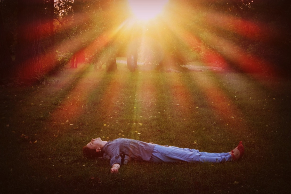 лежу в каникулы и в Центральном парке