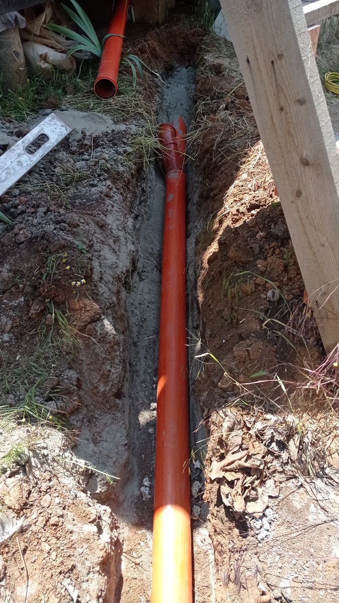 Делаю дополнительный вывод для канализации